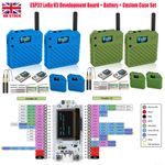 2xESP32 LoRa V3 Dev Board + 3.7V 3000mAh Batt +Custom Case Set -915MHz Meshtasti