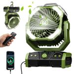 Outdoor Camping Misting Fan 30000mAh Rechargeable with 30,000mAh Battery Remote
