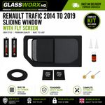 Renault Trafic 14-current year Passenger Side Sliding Window +FLY SCREEN Fit Kit
