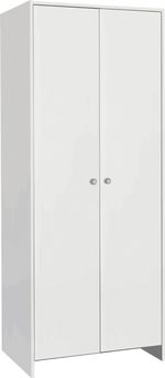 Home Seville 2 Door Wardrobe - White | Sturdy Storage Cabinet Bedroom Clothes