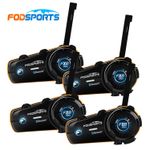 4Pcs FX8 Pro Motorcycle Bluetooth Headset 10 Riders Group Helmet Intercom 2000m