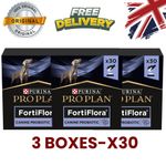 x3 Purina Pro Plan FortiFlora Dog Probiotic Supplement 30 x 1g Sachets
