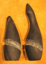 HORN LONGBOW NOCKS - WITH GROOVES ideal for making your own Longbow