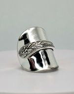 Spoon Ring, Silver Plated, Unisex, Size U1/2 But Adjustable, Handcrafted, Gift