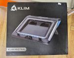 KLIM Mistral Laptop Cooling Pad 2 Fans USB Powered Adjustable Stand Black 17in