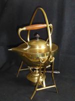 Rare Antique Aesthetic Movement William Soutter & Sons Brass Spirit Kettle 1886