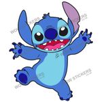 Character sticker Stitch (C) car decal Ice Cream Van trailer  (choose size)