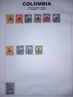 Colombia SCADTA Airmail Stamps A & L Overprints SCADTA Page