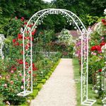 Elegant Metal Wedding Arch Double Parallel Rails Wedding Archway Garden Trellis