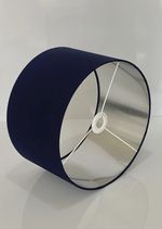 new HQ matt navy Blue with brushed silver lining lamp shade pendant light shade