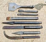 Vintage Cold chisels and points etc Job Lot of 8 all good quality vintage steel