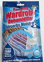 My House Home Hanging Wardrobe/Cupboard Dehumidifier Desiccant 180g Blue