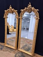 Pair of French Regency Style Gold Ornate Rocco Gilt Mirrors 150/57cm
