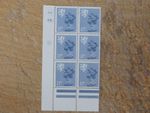 UNM 17p cyl block of 6 Waddington 2A dot/4B dot - Scotland