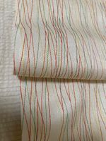 Japanese  kimono silk fabric/cream base, stripe  13"x62" AB20