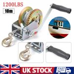 Manual Hand Winch1200lbs Boat Trailer Caravan 10m 33ft Cable Length Marine Pull