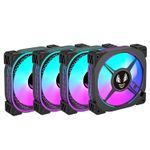 PC Case Cooling ARGB Fans -Symbiote FLUX Black 4-PIN 120mm 12V Silent RGB x1-x10