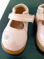 Clarks Fibi Max Girls Pink Patent Leather Floral Mary Jane Flat UK 4.