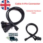 PWM 1 to 2, 3, 4 extension 12V PC fan Y splitter cable 27cm black-sleeved cable