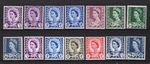 1958-69 3d-1/6 WALES REGIONAL UNMOUNTED MINT SET OF FOURTEEN. SG W1-12