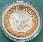 Four Queens Las Vegas $10 Ltd Edition Gaming Token Delta Queen