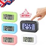 Digital LED Bedside Snooze Alarm Clock Time Temperature Day/night Mode Clock Uk