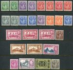 St Lucia 1938-48 ½d-£1 SG 128-141 hinged mint (cat £158 as u/m) + shades & perfs