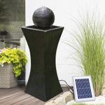 SOLAR GARDEN WATER FEATURE FOUNTAIN WITH LED LIGHT FOR OUTDOOR USE