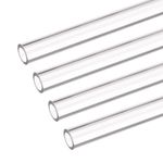 4pcs PETG Tubing Hard 10mm ID, 14mm OD, 50cm Length, High Transparent Clear