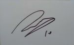 Emiliano Buendia hand signed 5x3 white card Aston Villa FC