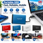 2TB External Hard Drive SSD Disk Memory Storage USB 3.0 HDD for PC Laptop Phone