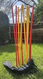 Football Slalom Poles Set of 12 Agility (1.7m) + Carry Bag Used COLLECTION ONLY