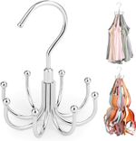 Rotatable Tank Top Hanger, 24 Bra Capacity Space Saver, Silver Closet Organizer