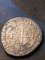 8 reales 1687 Carolus II Medal in Silver Lima Peru, Expo 1892