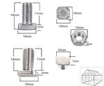 Greenhouse Bolts and Nuts - Cropped or Square Head - Aluminium - Spare Parts