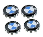 4X BMW ALLOY BLUE WHEEL CENTRE HUB CAPS 68mm E60 E90 E92 E82 E87 F10 F20 F30