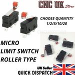Limit Switch Roller type 250V 5A N/O N/C Micro Limit Switches-V-Slot CNC 3D UK