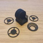 Darkfield Microscope Filters, Oblique Illumination Set Of 10, 32mm With Holder