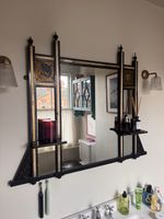 Victorian Aesthetic Movement Overmantle Mirror Flowers