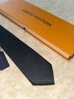 Louis Vuitton Men's Micro Damier Tie Black Full Packaging NWT