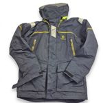 HENRI LLOYD Marine Sailing Jacket L Large Navy Blue Yellow Yachting Gorpcore