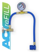 AC Refill Car Aircon Top-Up Re-Charge Hose with Gauge -Type A (1/2" ACME-11.5mm)