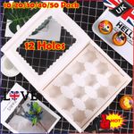 UK 12Holes Cupcake boxes w/Clear Window & Inserts in Pack of 10, 20, 30,50,100