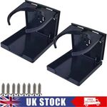 2Pcs Universal Adjustable Car Van Folding Cup Holder Drink Holders Vehicle Boat