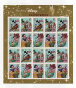 US The Art of Disney Celebration 37c stamp sheet - 20 stamps mnh