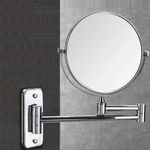 Wall Mounted Bathroom Mirror Chrome Double Sided Magnifying Shaving Makeup 5X 10