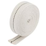 Oil Lamp Wick Cotton 1 Inch Flat Wide 2m Long with Black Stitch for Lighting
