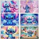 3D Lilo Cartoon Backdrop Birthday Party Banner Photo Studio Background Decor