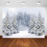 Avezano Winter Scene Christmas Backdrop Wonderland Snowflake Photography Backgr