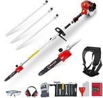 52cc 2-Stroke Petrol Long Reach Multitool with Pruner Saw & Extension Pole